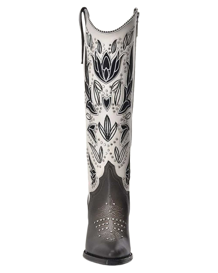 Elinor Cuadra Cowhide Embroidery Boots