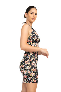 Anne Marie Halter Floral Bodycon Dress
