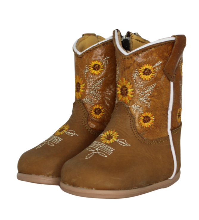 Harper Sunflower Baby Boots