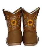 Load image into Gallery viewer, Harper Sunflower Baby Boots
