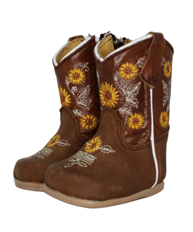 Harper Sunflower Baby Boots