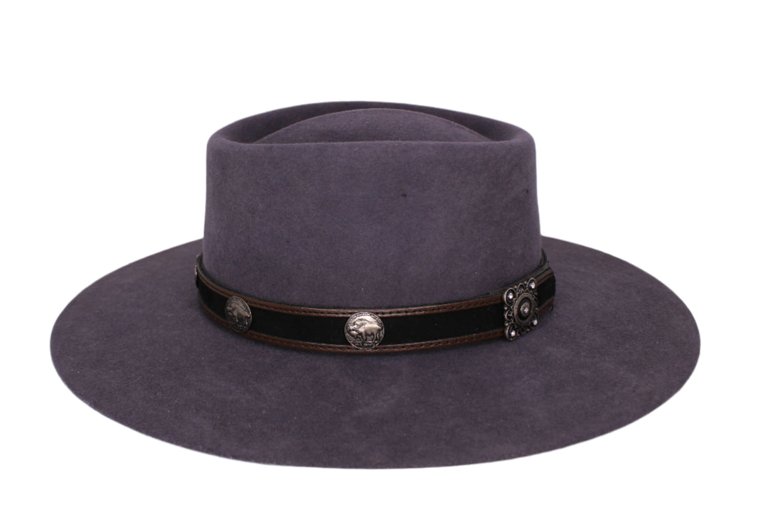 Sam Grey Felt Flat Brim Hat Success