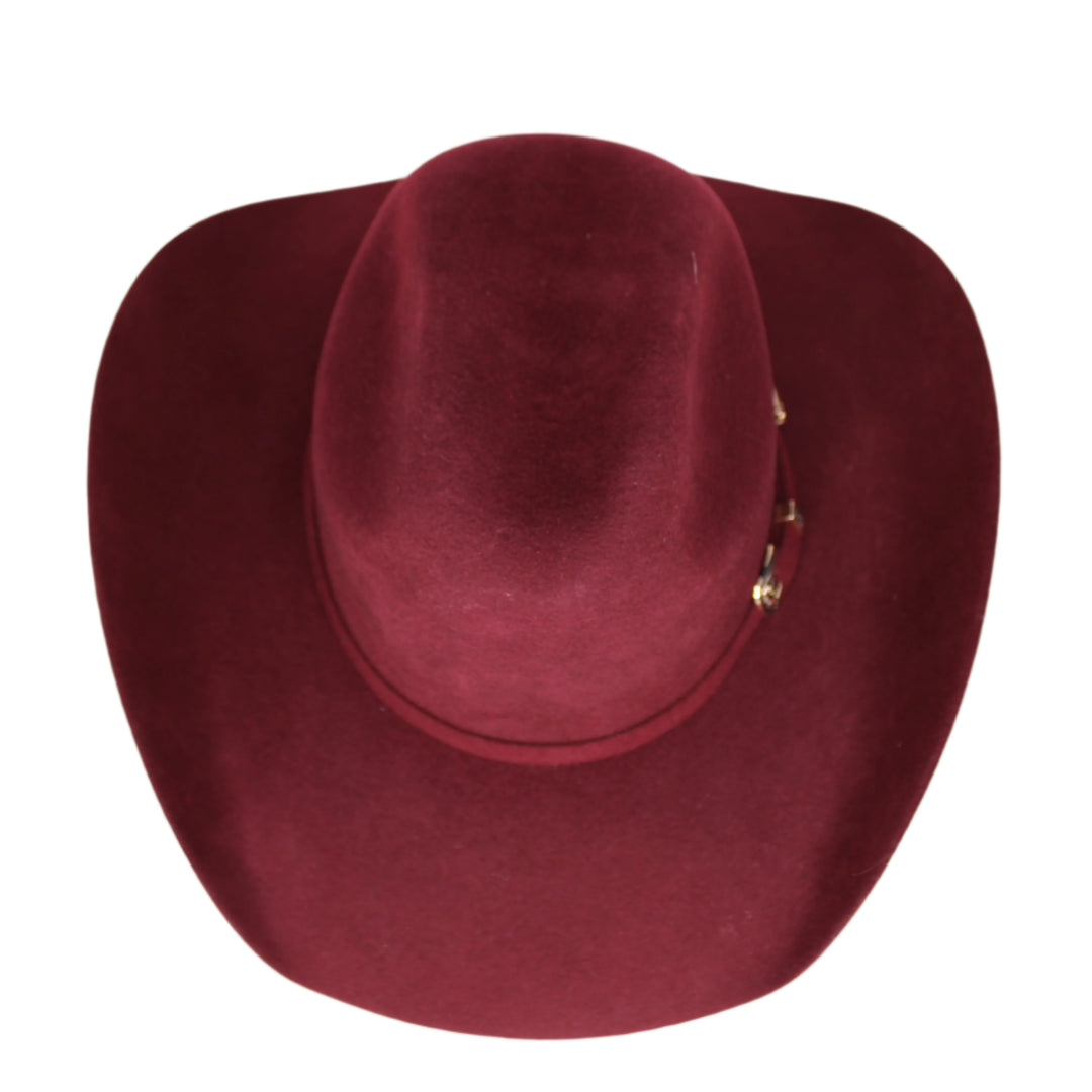 Trey 100X Wool Wine Cowboy Hat