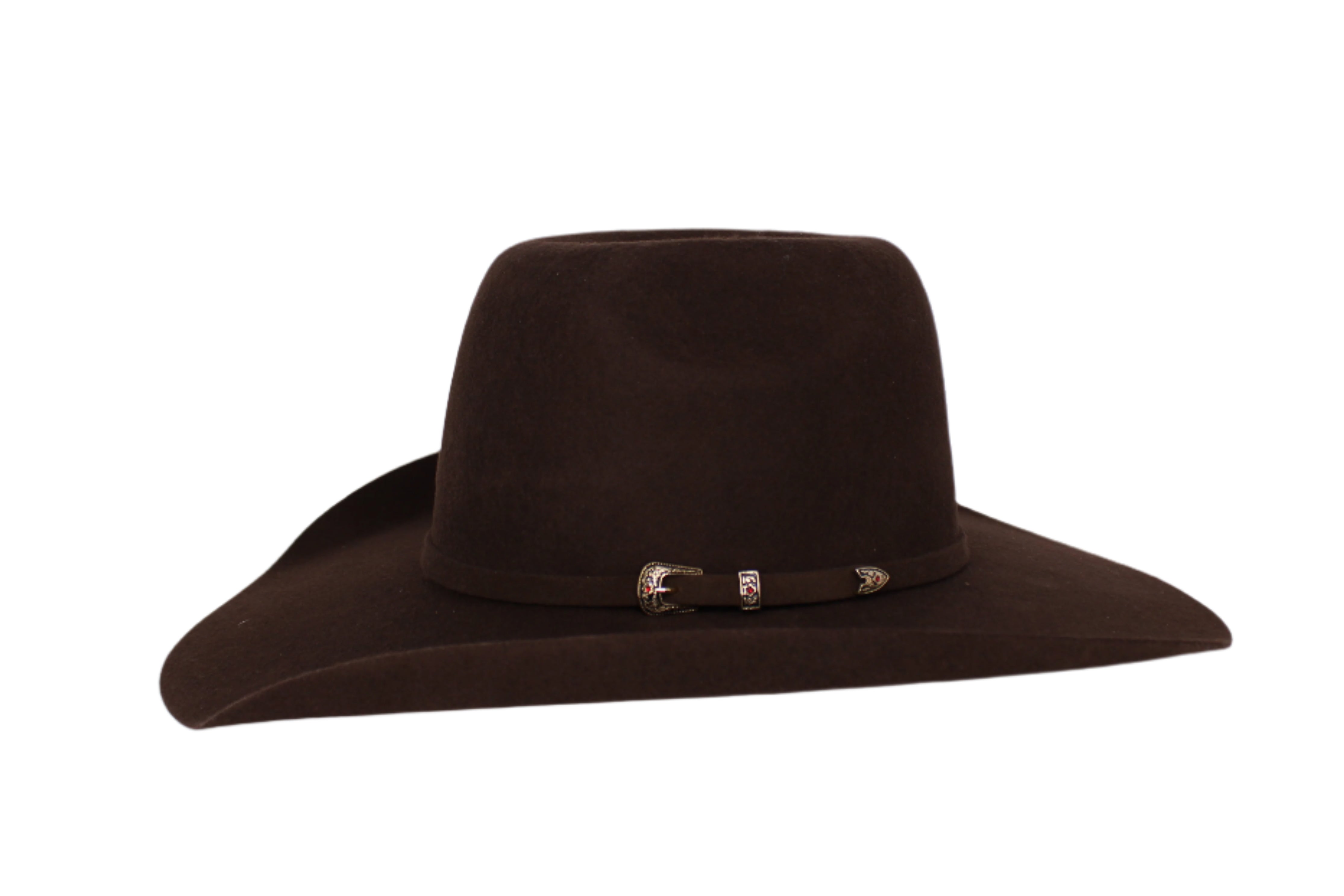 Bullrider Brown Oval Crown Wool Hat