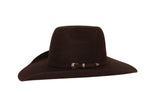Load image into Gallery viewer, Bullrider Brown Oval Crown Wool Hat
