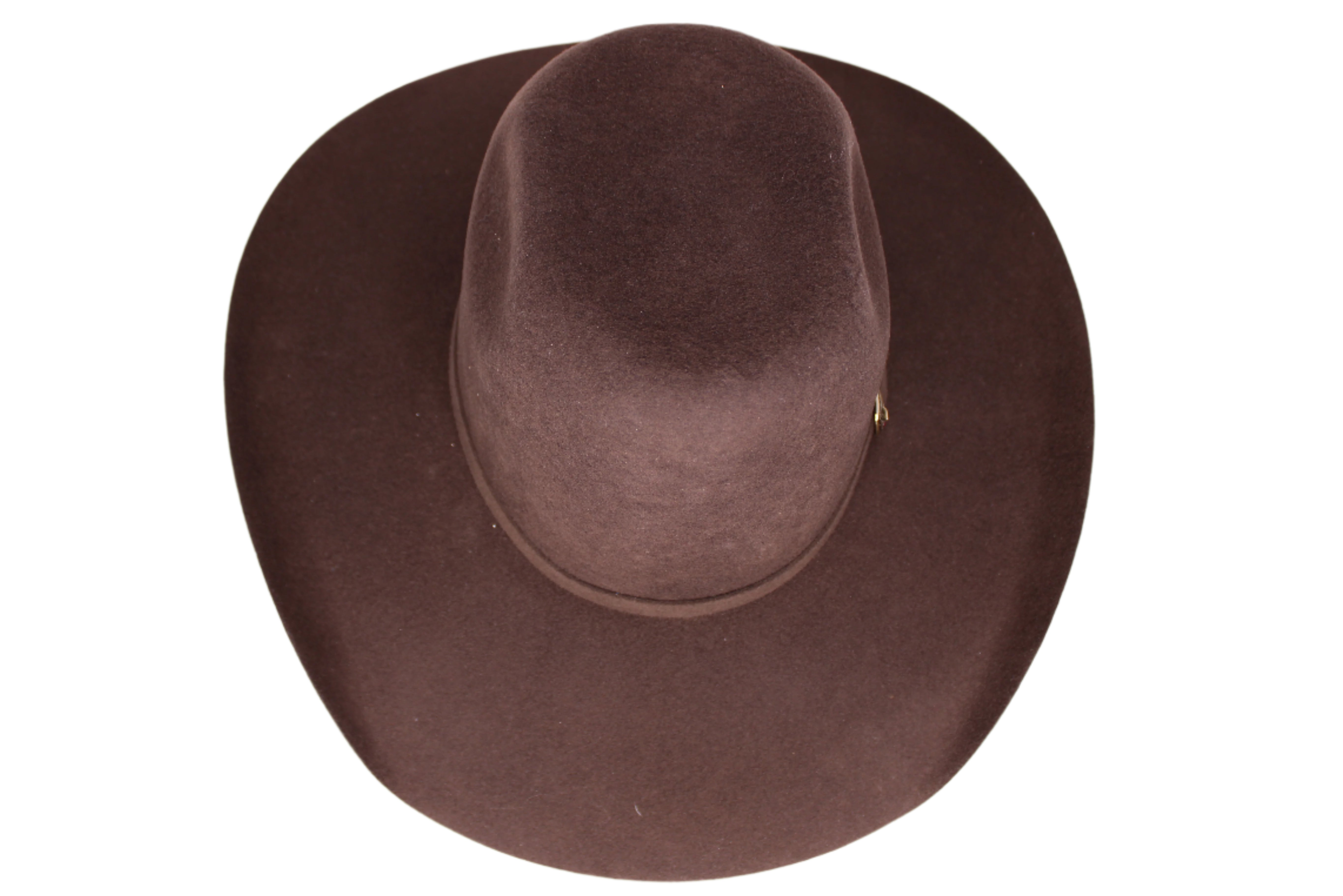 Bullrider Brown Oval Crown Wool Hat