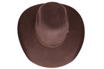 Load image into Gallery viewer, Bullrider Brown Oval Crown Wool Hat
