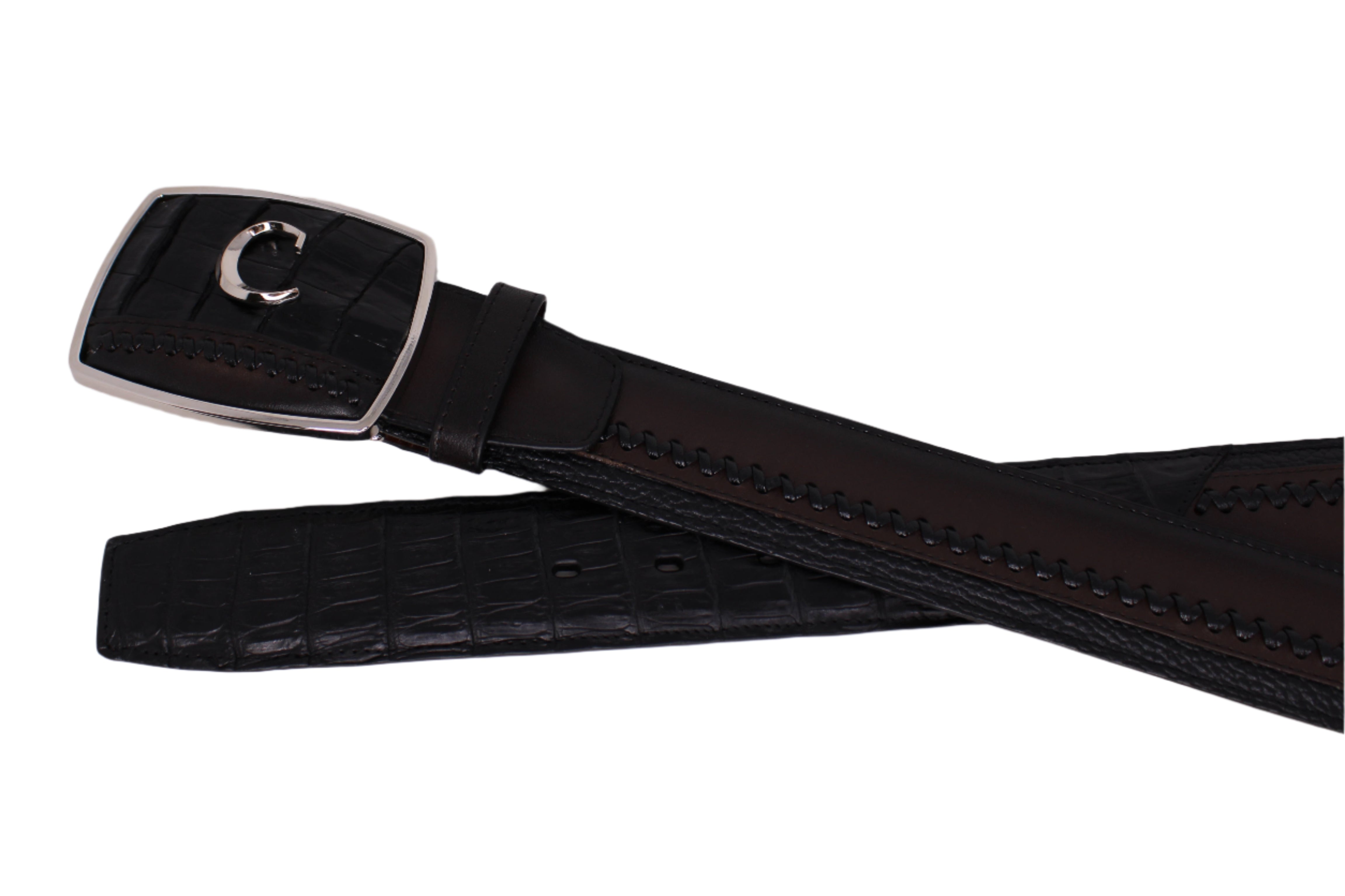Rango Black Caiman Embroidery Belt