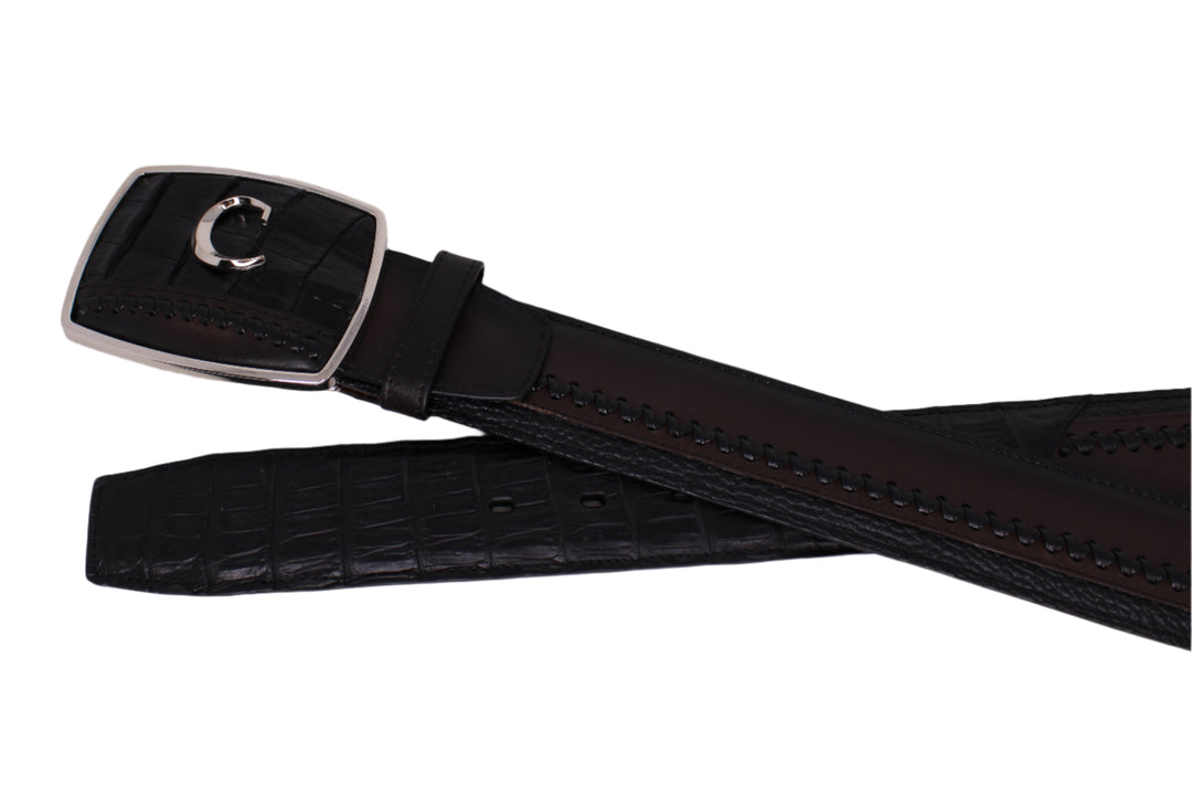Rango Black Caiman Embroidery Belt