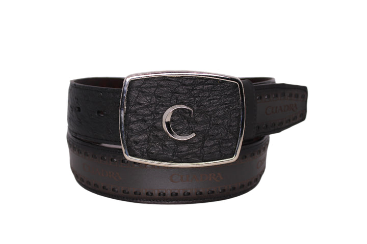 Moroni Ostrich Leather Cuadra Belt