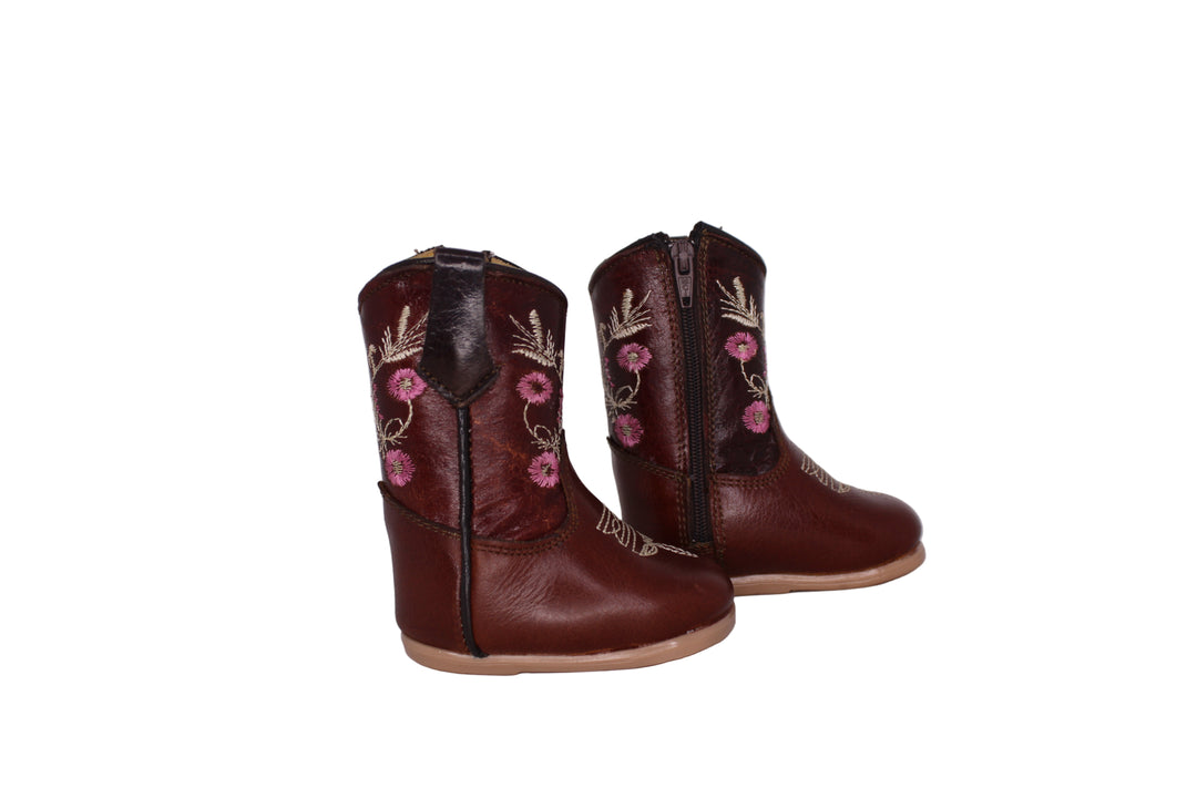 CeCe Floral Baby Boots