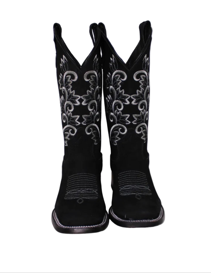Calico Ivy Detail Cowgirl Boots
