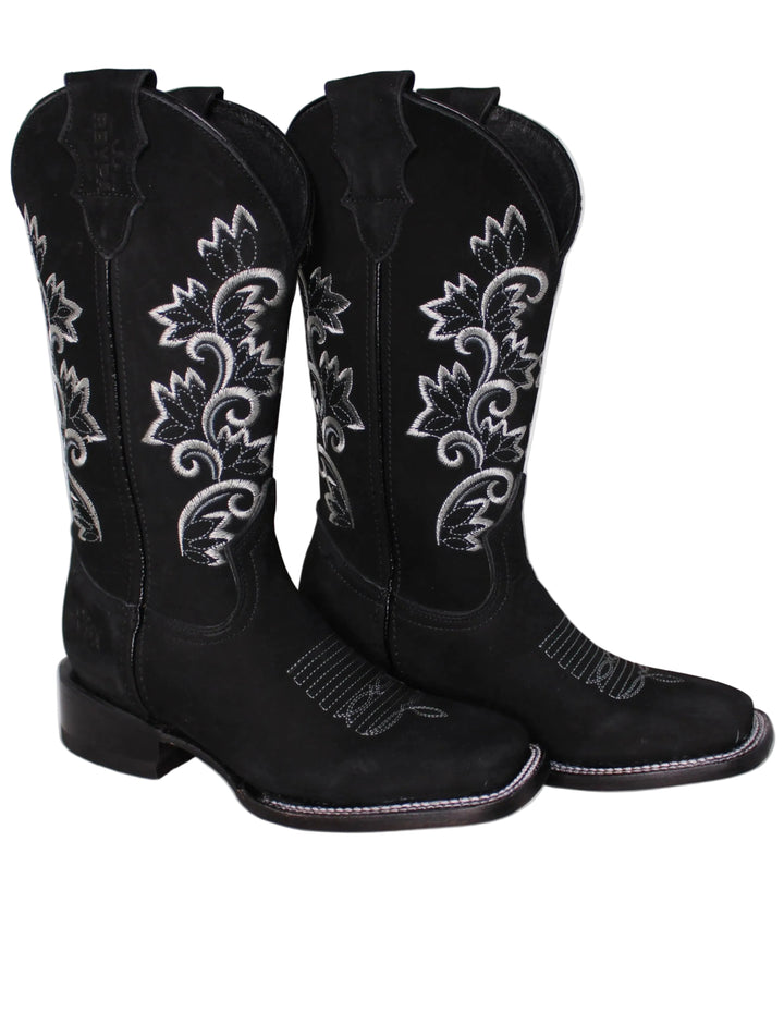 Calico Ivy Detail Cowgirl Boots