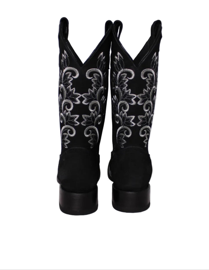 Calico Ivy Detail Cowgirl Boots