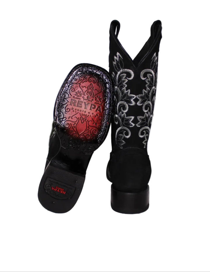 Calico Ivy Detail Cowgirl Boots