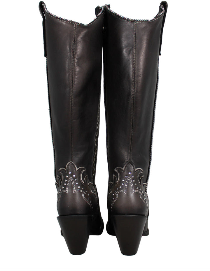 Elinor Cuadra Cowhide Embroidery Boots