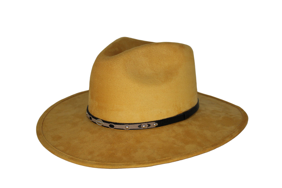 Deception Pinched Flat Brim Western Hat