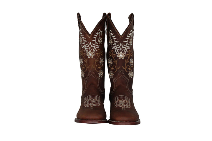 Jordan Studded Ivy  Floral Cowboy Boots