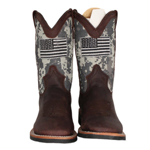 Aaron Adult B&W Flag Boots