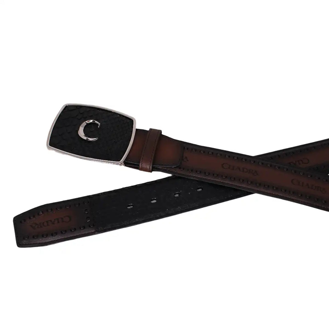 Manuel Black Python Laser Woven Belt