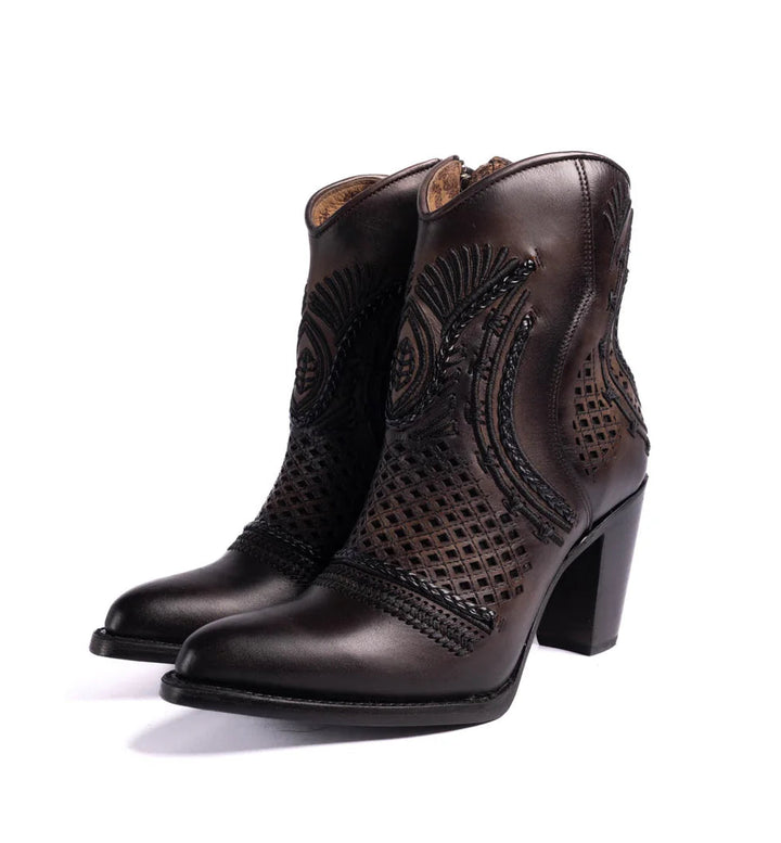 Shakira Woven Round Toe Boots