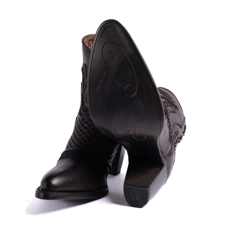 Shakira Woven Round Toe Boots