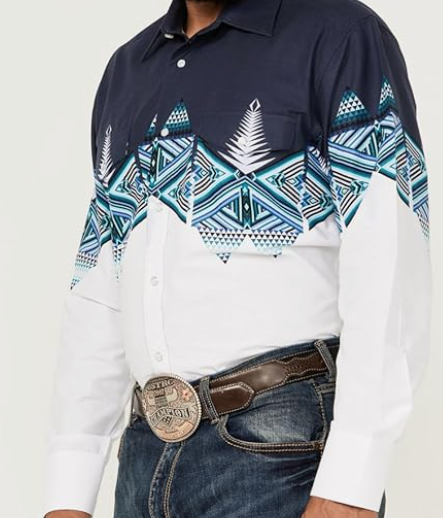 Branson RNR Mens Aztec Snap Shirt