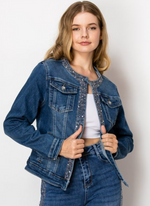 Load image into Gallery viewer, Jackie Lined Denim Jacket
