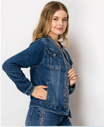 Load image into Gallery viewer, Jackie Lined Denim Jacket
