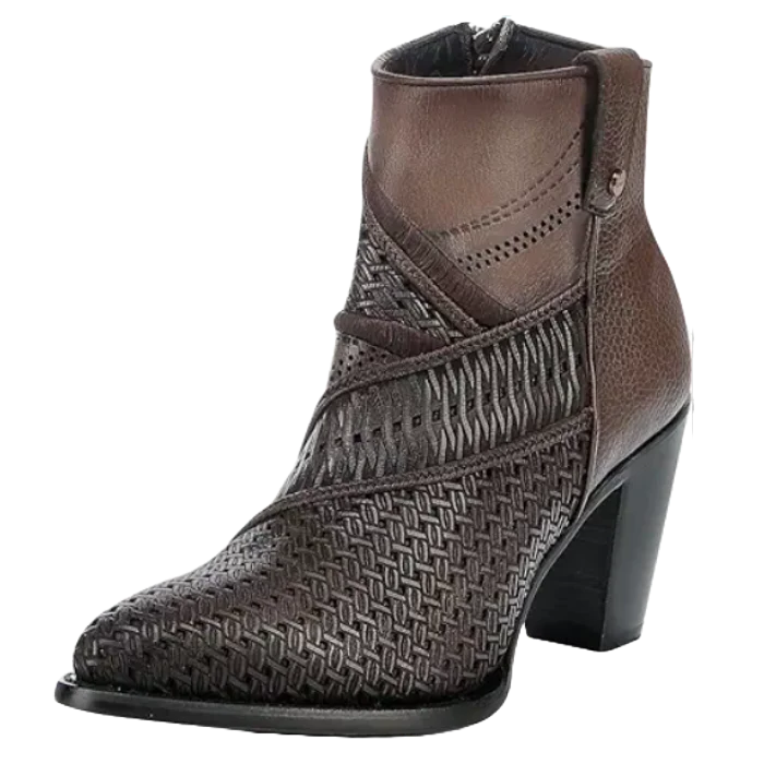 Harley Brown Laser Cut Ladies Boots