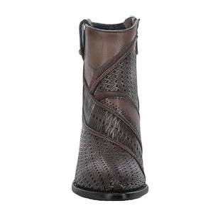 Harley Brown Laser Cut Ladies Boots