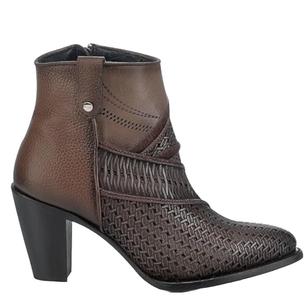 Harley Brown Laser Cut Ladies Boots