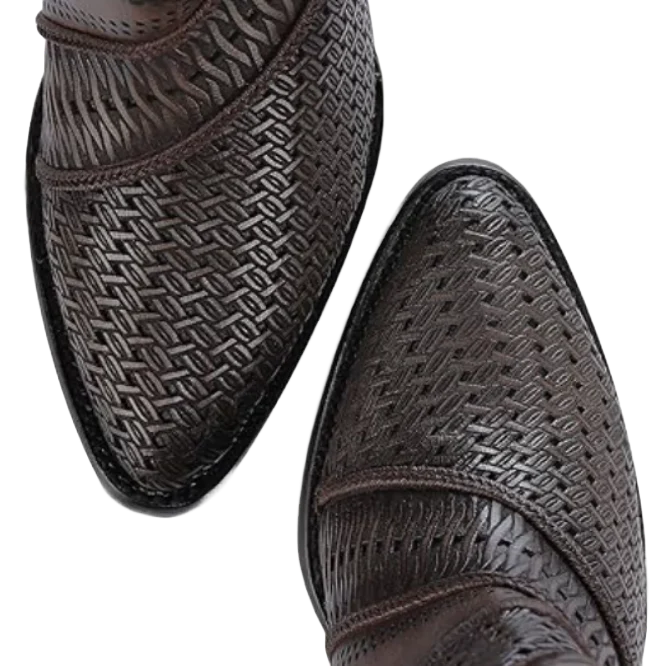 Harley Brown Laser Cut Ladies Boots