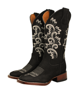 Calico Ivy Detail Cowgirl Boots (2 Colors)