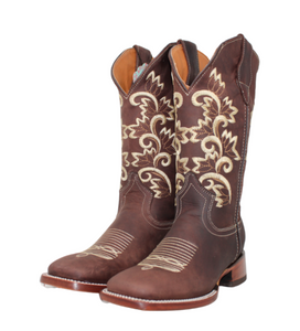 Calico Ivy Detail Cowgirl Boots (2 Colors)