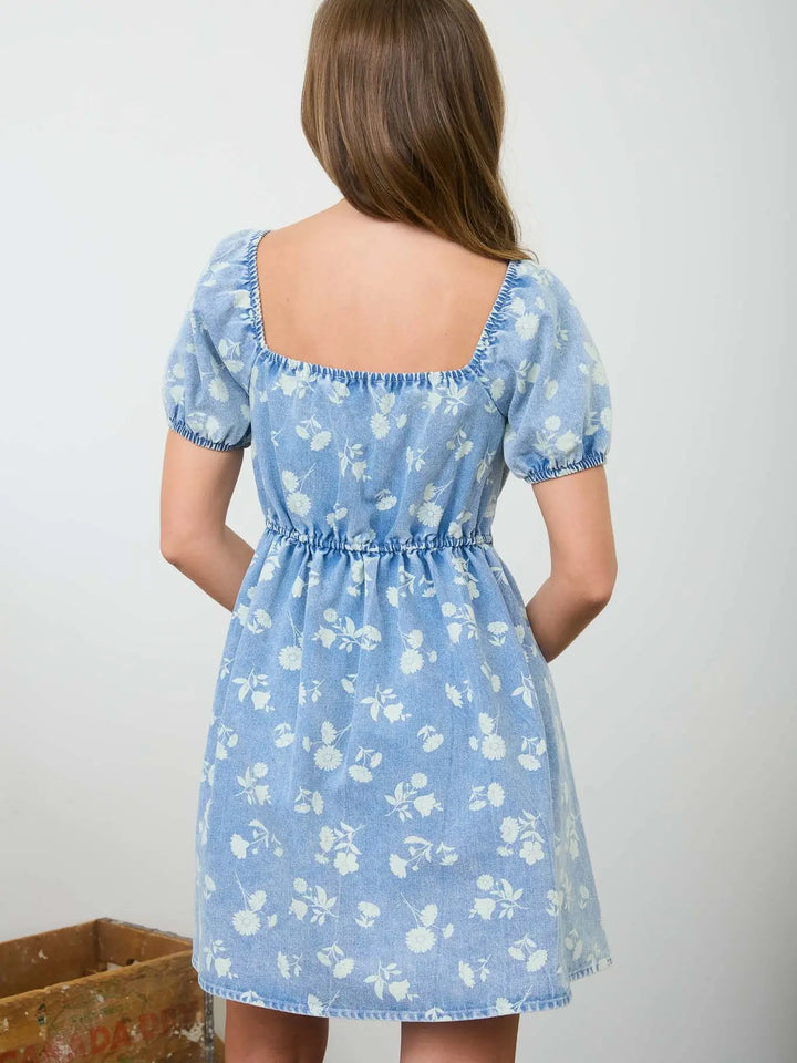 Alisia Floral Denim Dress