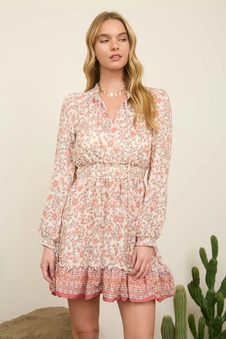 Adeline Floral LS Mini Dress