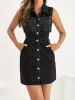 Load image into Gallery viewer, Tracey Fringe Front Pocket Dress
