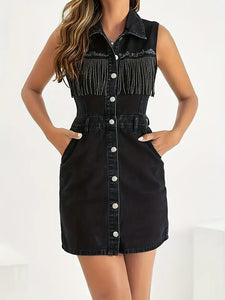 Tracey Fringe Front Pocket Dress