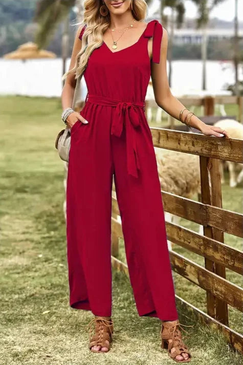 Alicia Knot Shoulder Jumpsuit