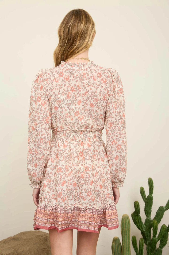 Adeline Floral LS Mini Dress