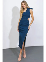 Load image into Gallery viewer, Montana One Shoulder Midi Dress
