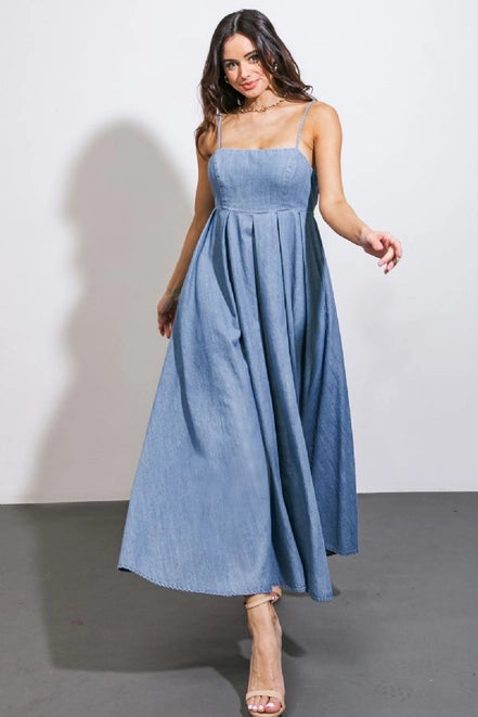 Alexis Denim Shoulder Strap Dress