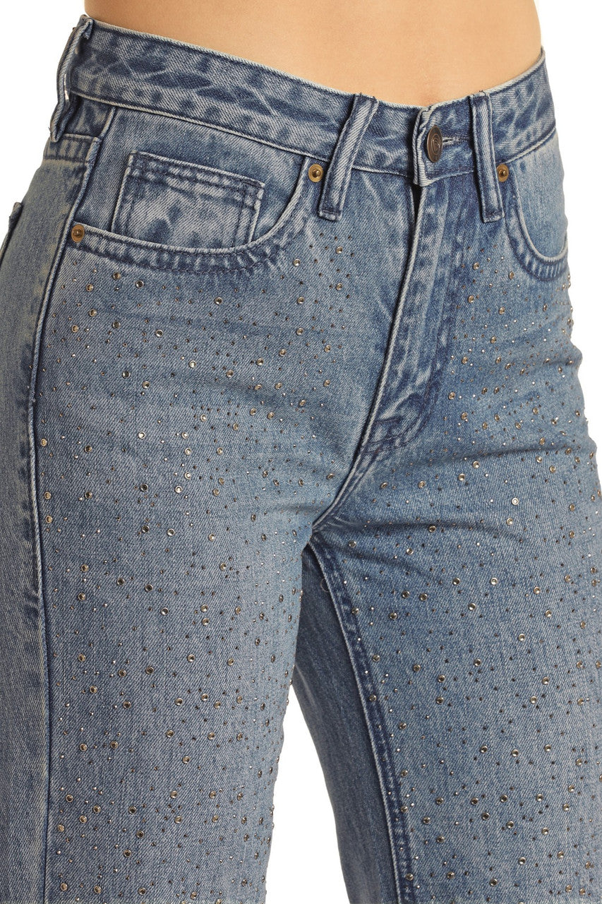 Arizona Studded Crop Jeans