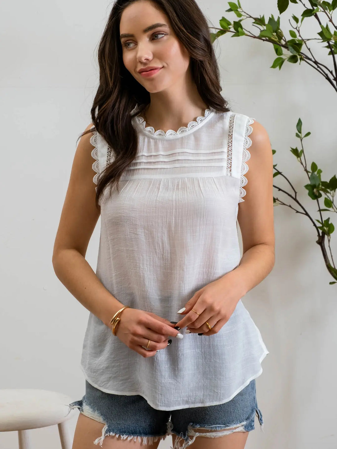 Cora Lace Detail Top