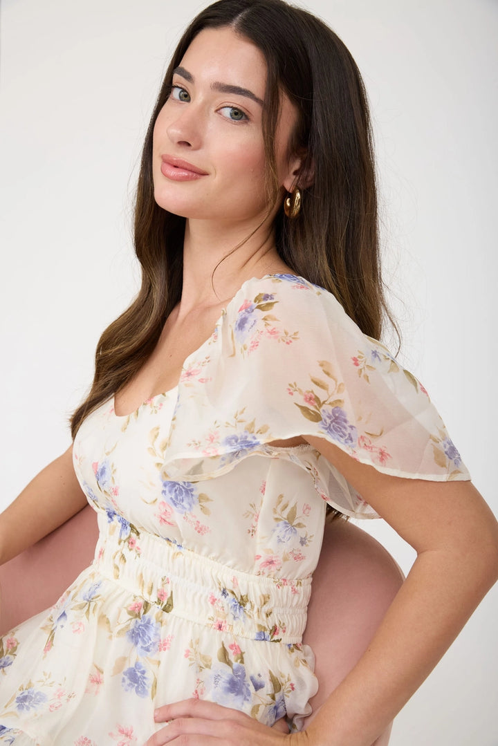 Lucia Floral Chiffon Dress