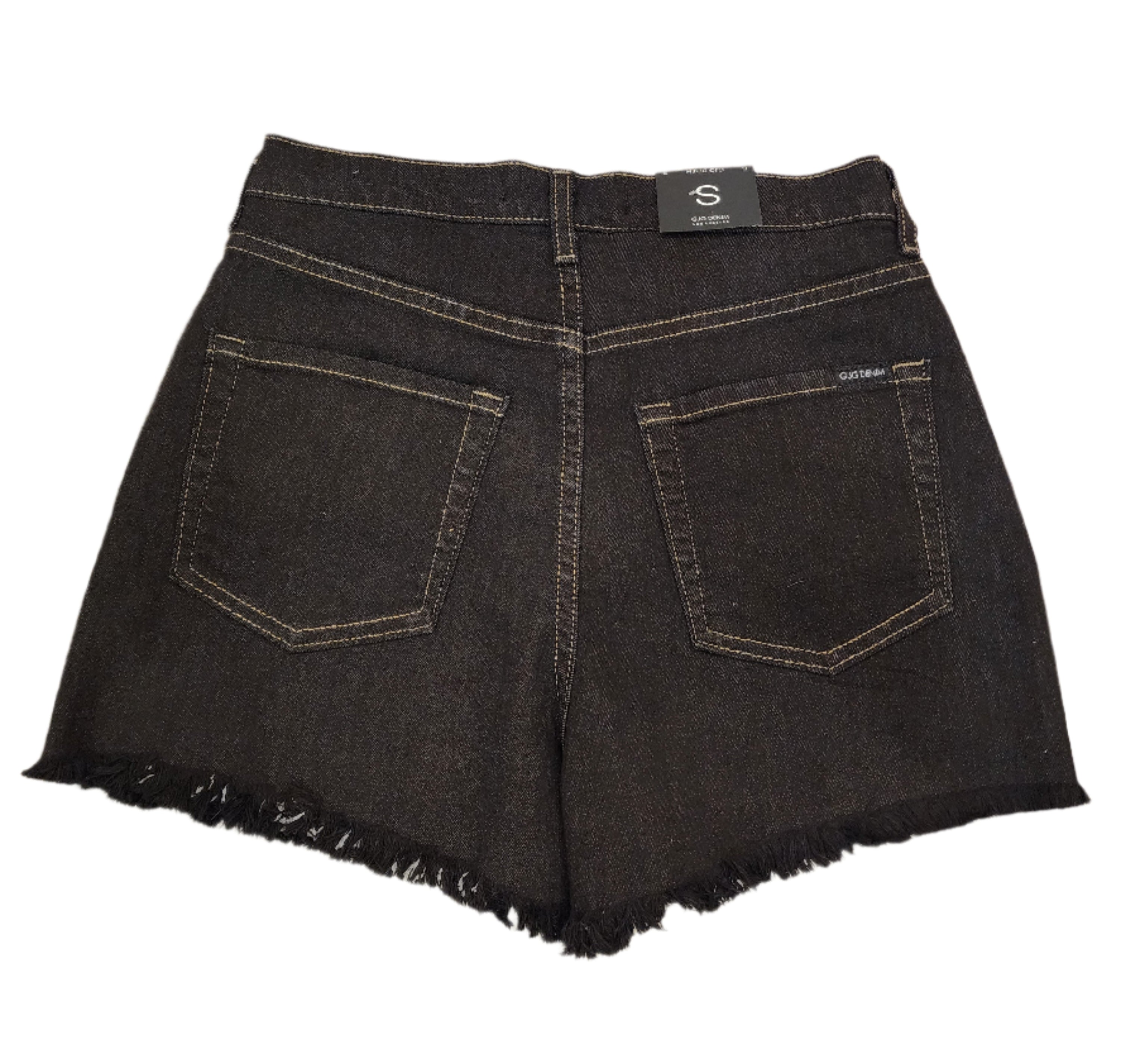 Daisy Cow Hide Denim Shorts