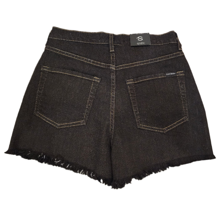 Daisy Cow Hide Denim Shorts