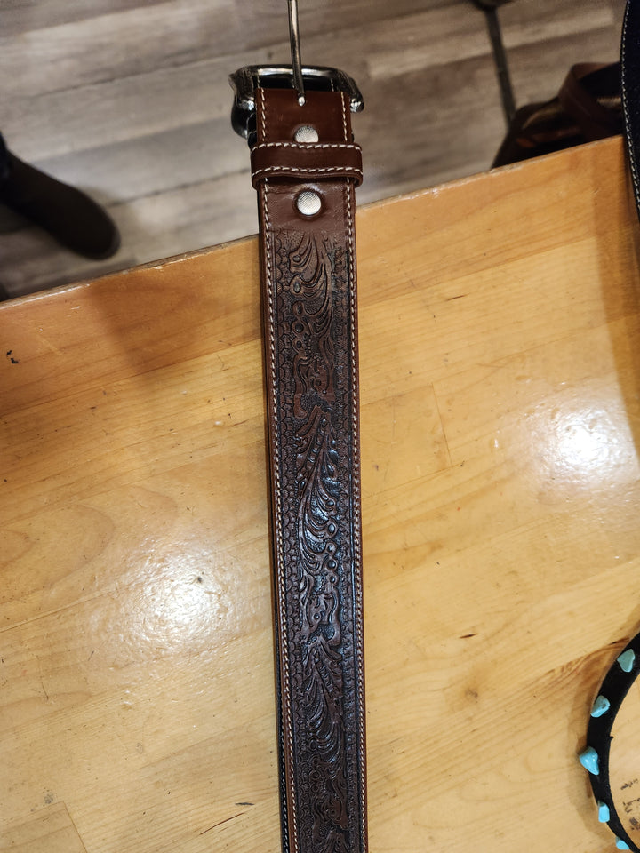 Gabe Floral Stamped Belt