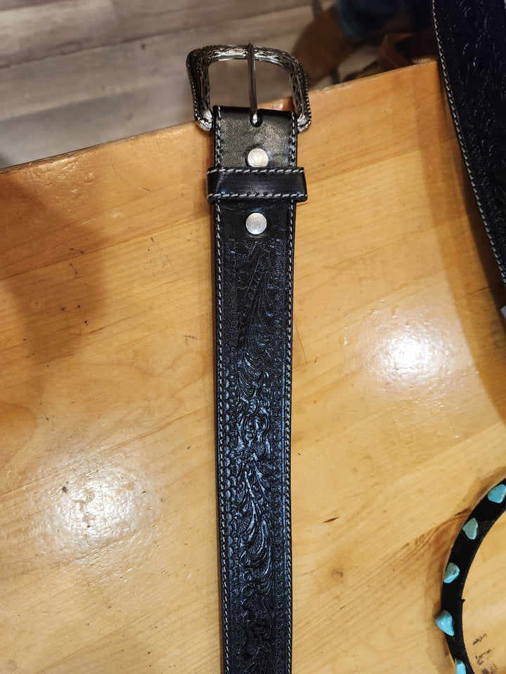 Gabe Floral Stamped Belt